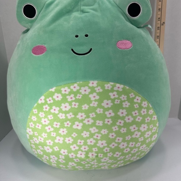 Squisnallow Green Frog Plush Toy size 16” pre owned Exellent condition - Picture 5 of 5